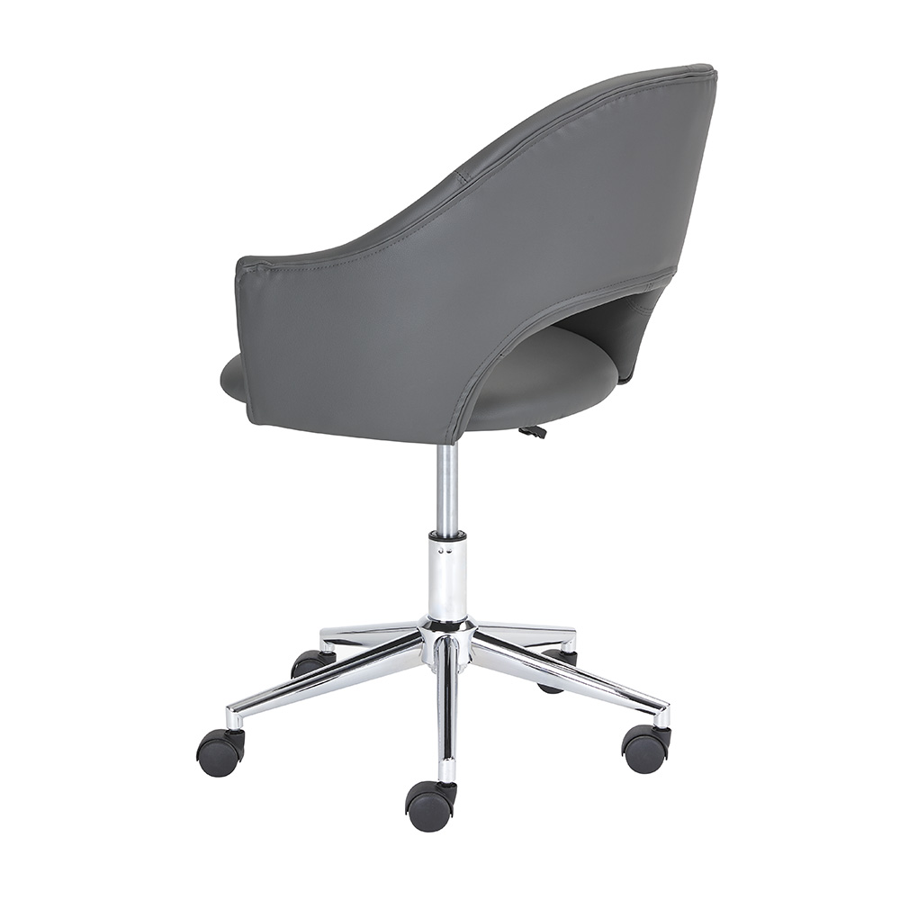 Castelle Office Chair: Grey Leatherette